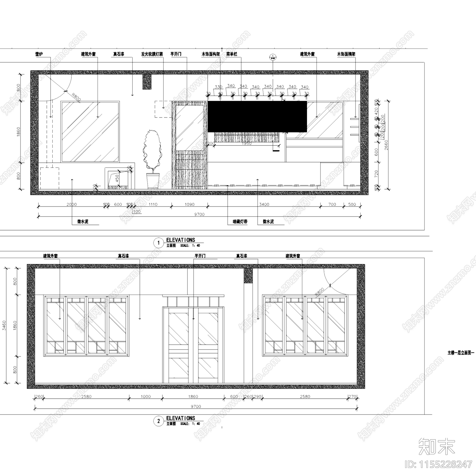 侘寂风树与小屋户外休闲会所室内室内cad施工图下载【ID:1155228247】