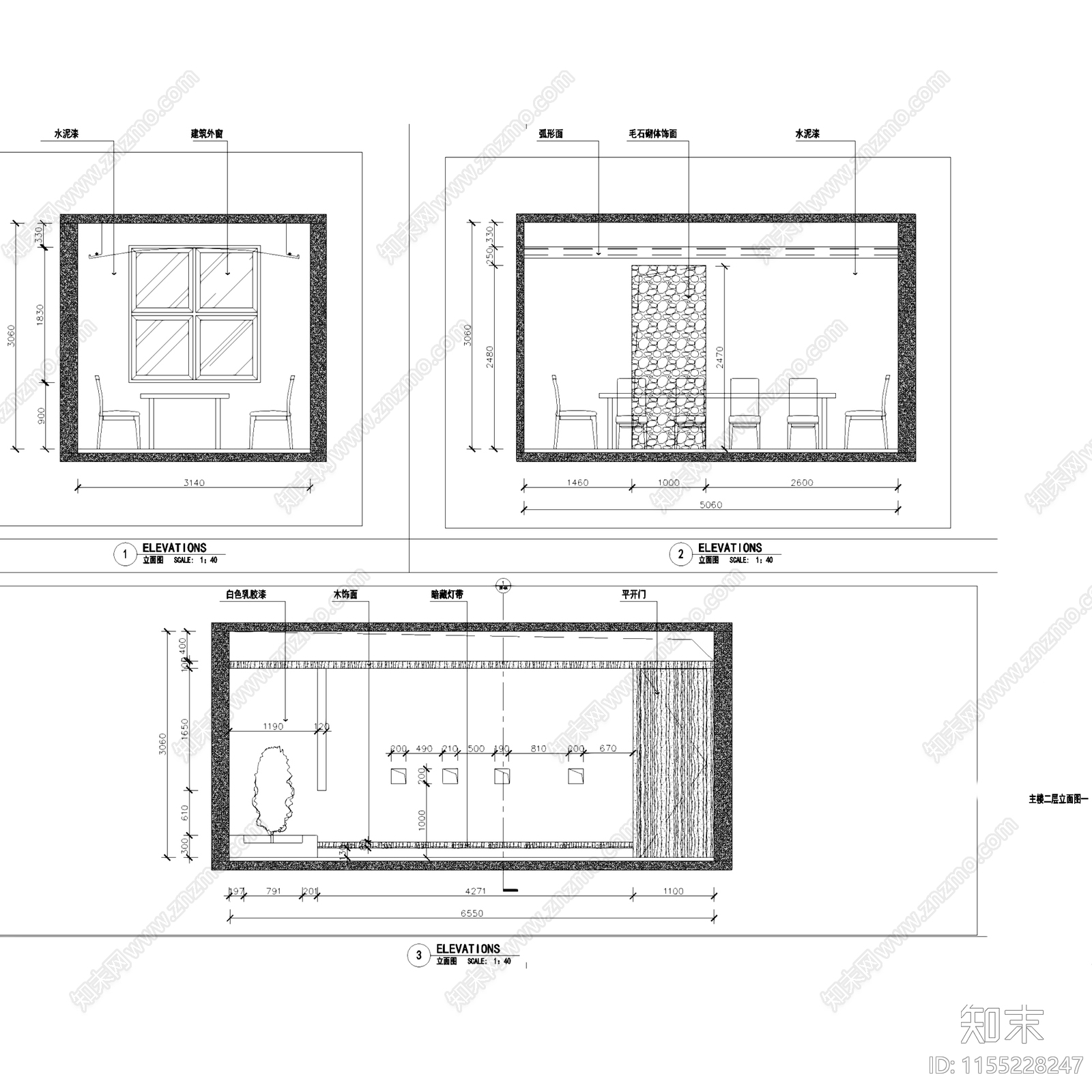 侘寂风树与小屋户外休闲会所室内室内cad施工图下载【ID:1155228247】