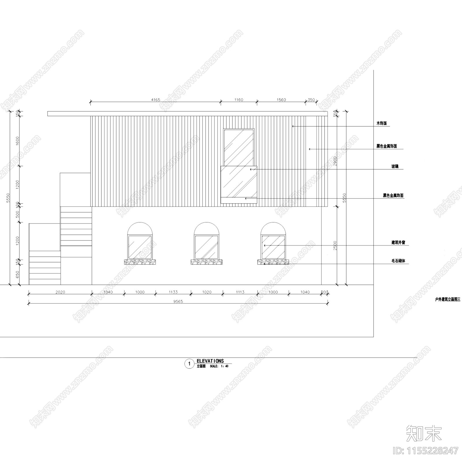 侘寂风树与小屋户外休闲会所室内室内cad施工图下载【ID:1155228247】