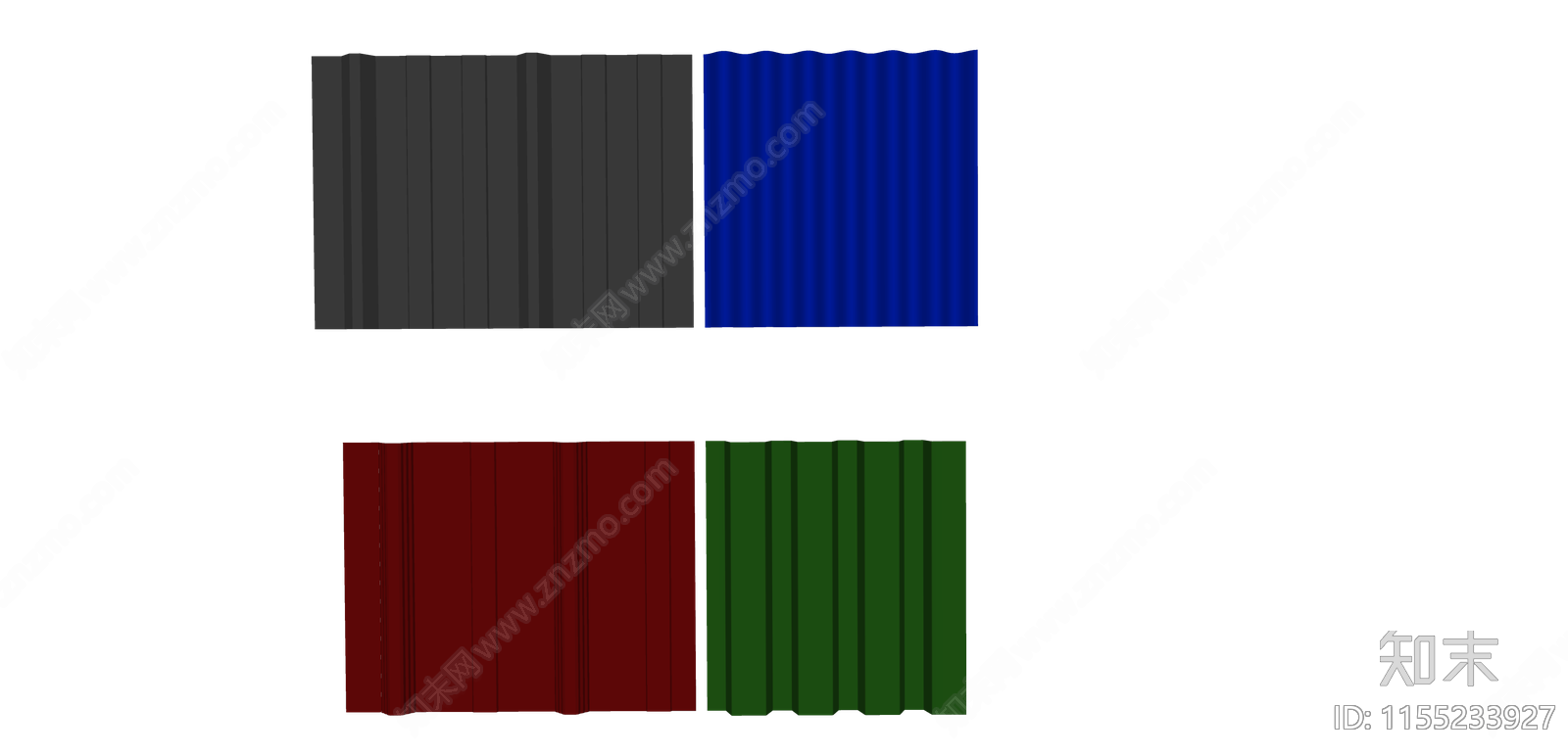 现代彩钢瓦SU模型下载【ID:1155233927】