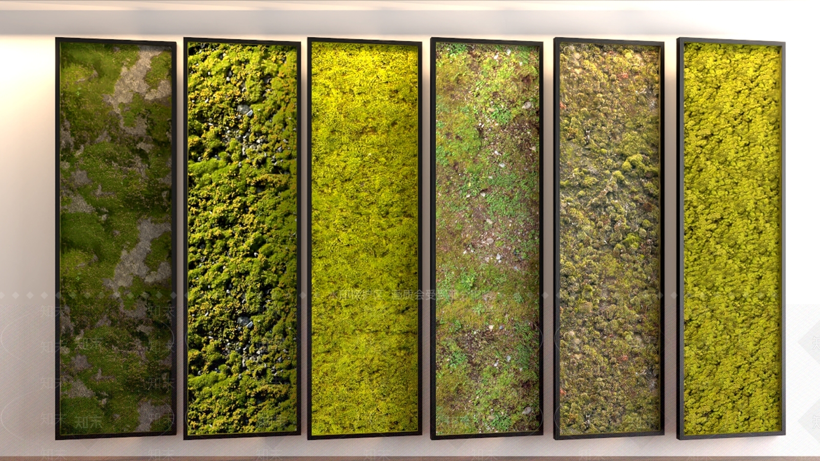 苔藓绿植物墙3D模型下载【ID:1155242737】