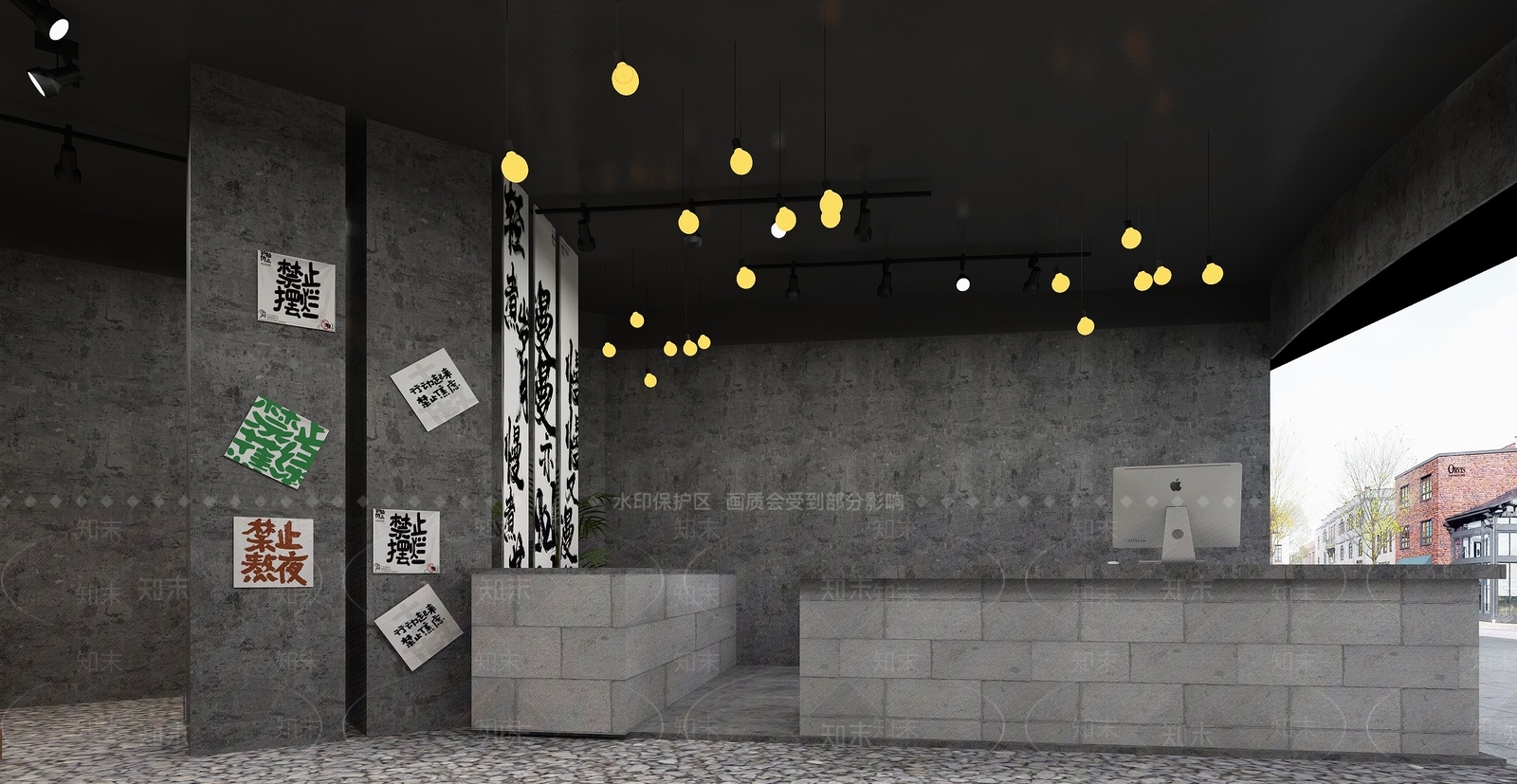 工业风咖啡厅3D模型下载【ID:1155253144】