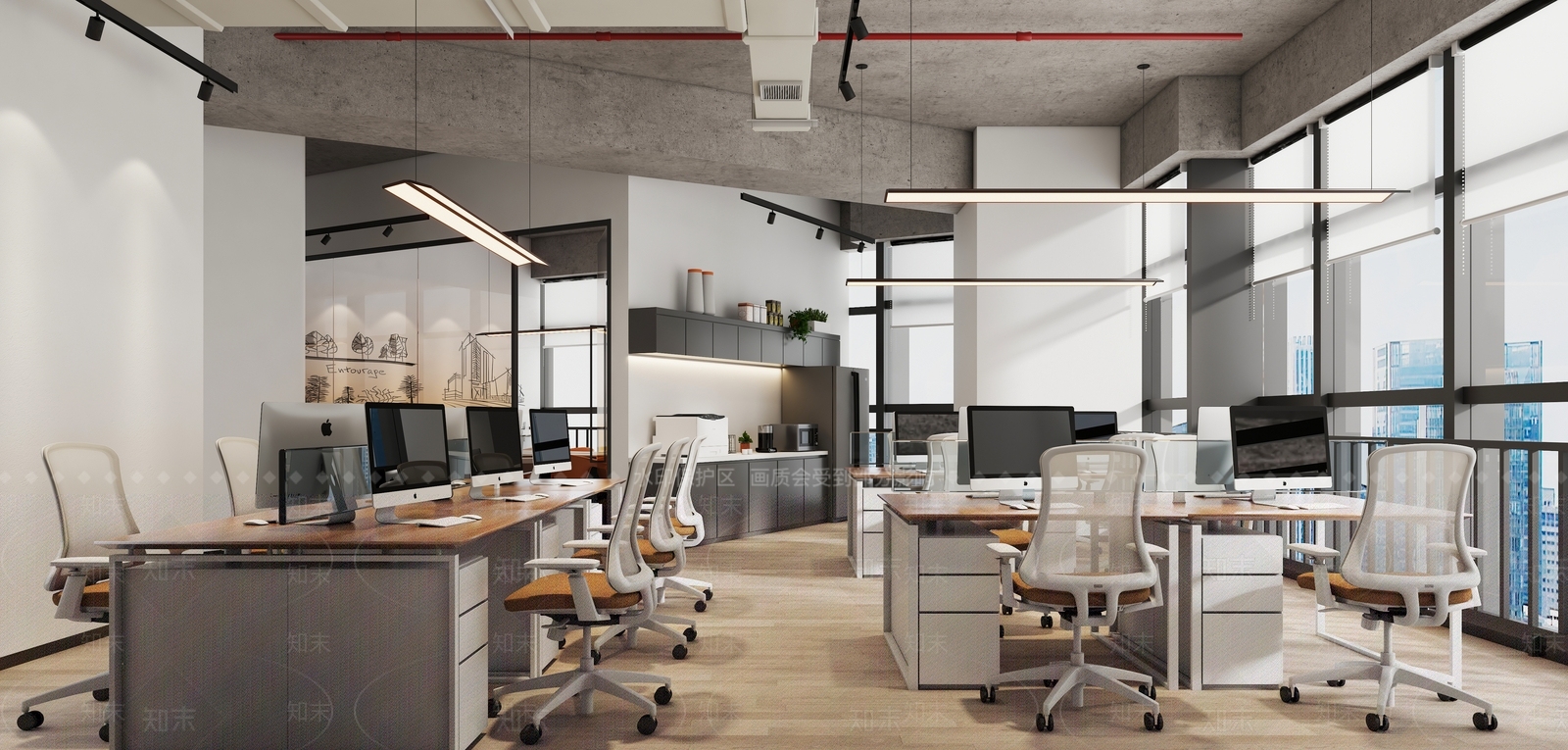 工业风公共办公室3D模型下载【ID:1155253147】