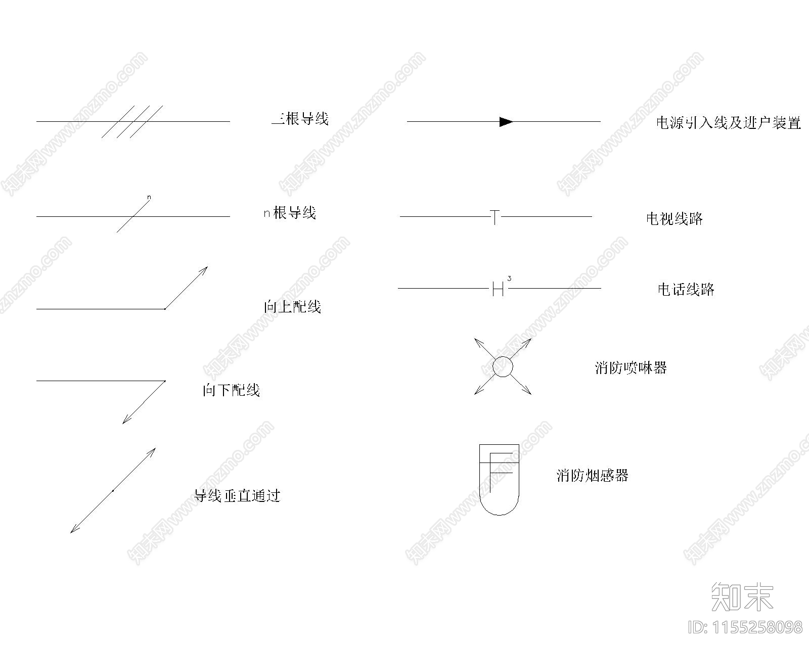开关图库cad施工图下载【ID:1155258098】