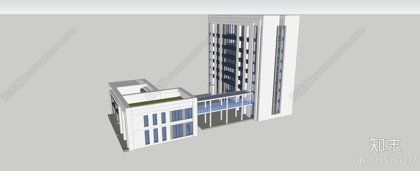现代办公楼SU模型下载【ID:1155261237】