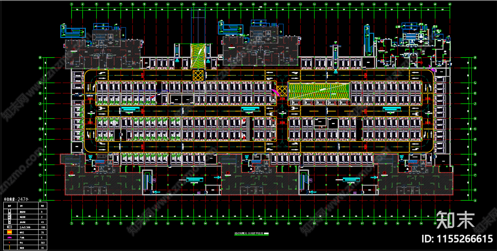地下库地面划线标识详图施工图下载【ID:1155266615】