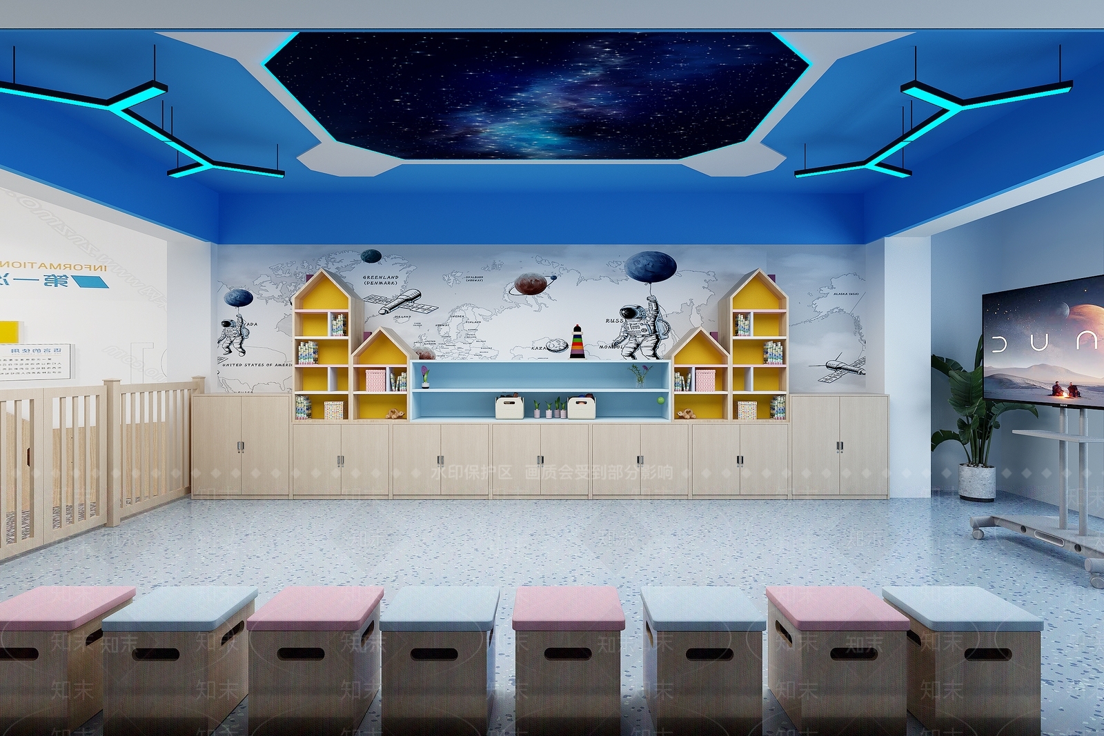 现代幼儿园3D模型下载【ID:1155272987】