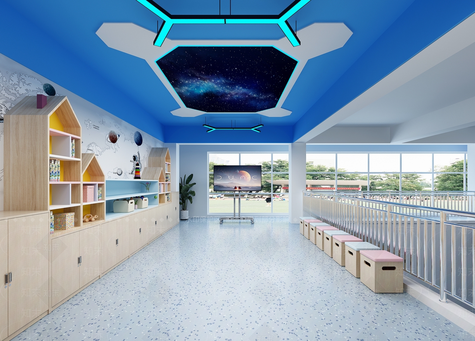 现代幼儿园3D模型下载【ID:1155272987】