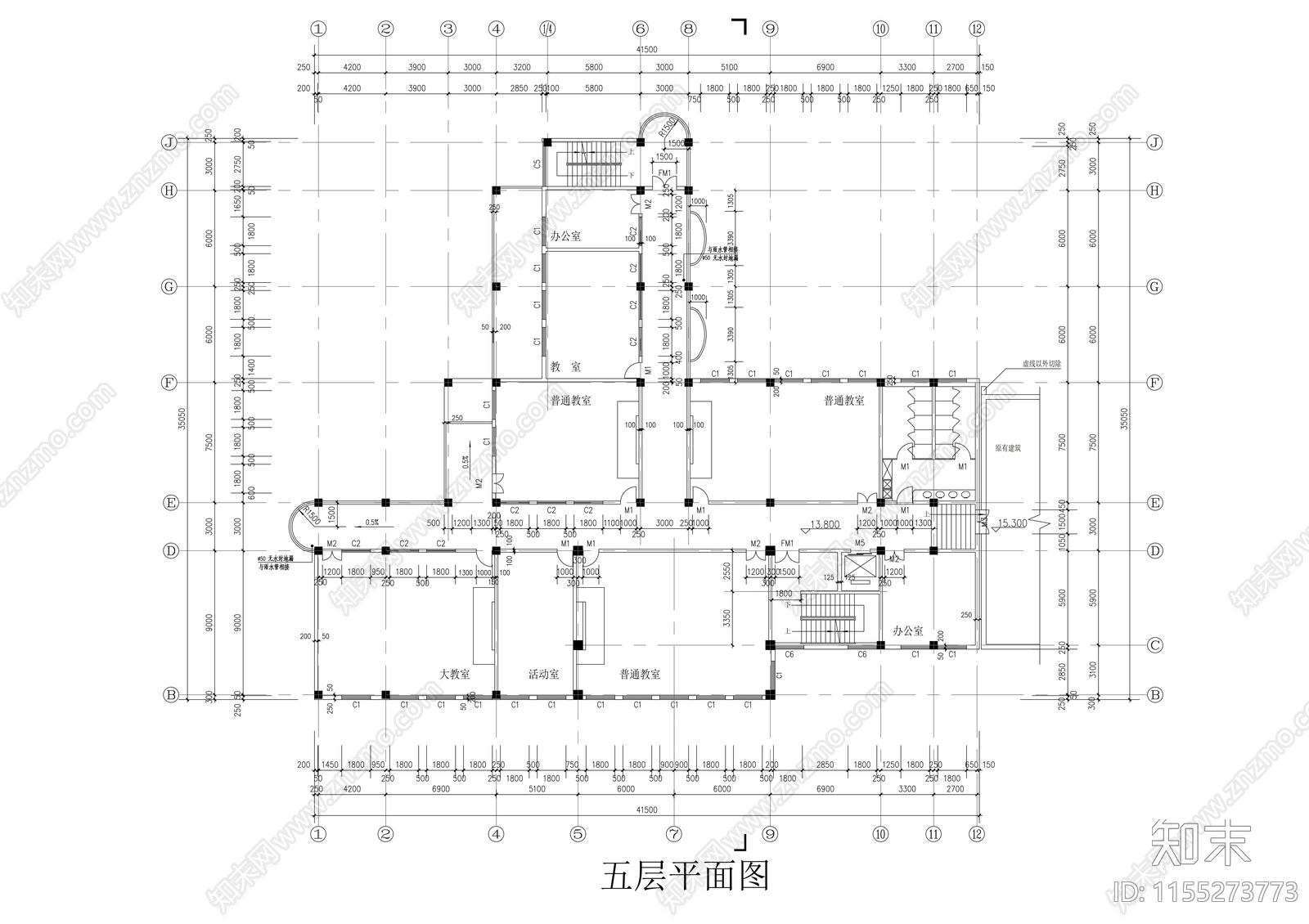 某中学建cad施工图下载【ID:1155273773】