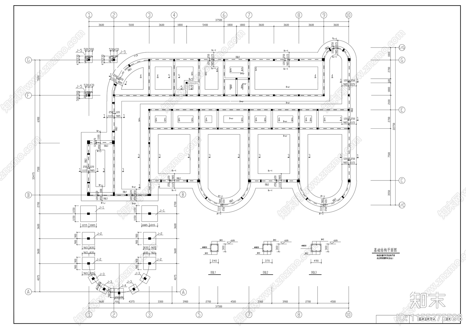 小学三层教学楼建筑扩初图cad施工图下载【ID:1155275598】