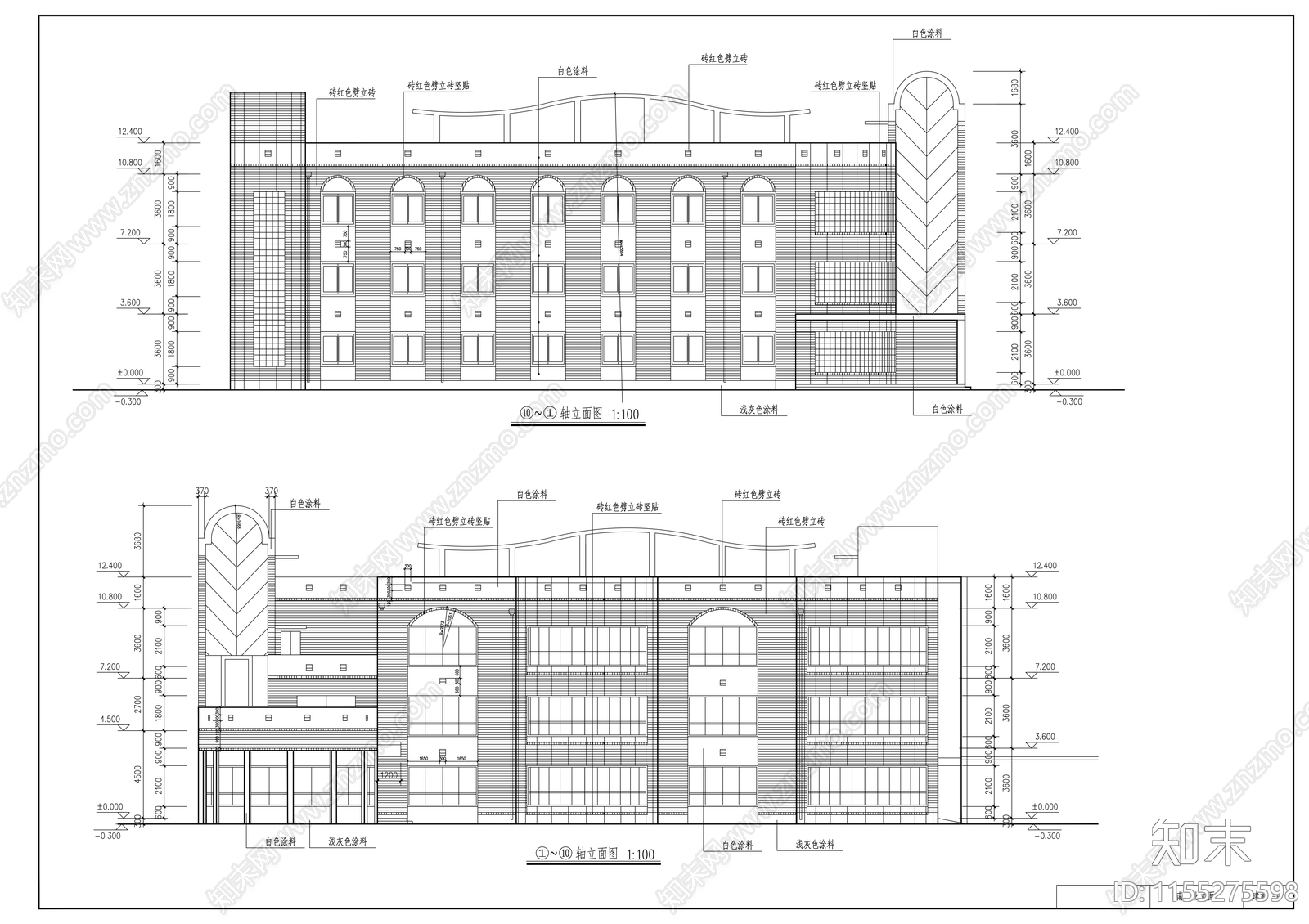 小学三层教学楼建筑扩初图cad施工图下载【ID:1155275598】