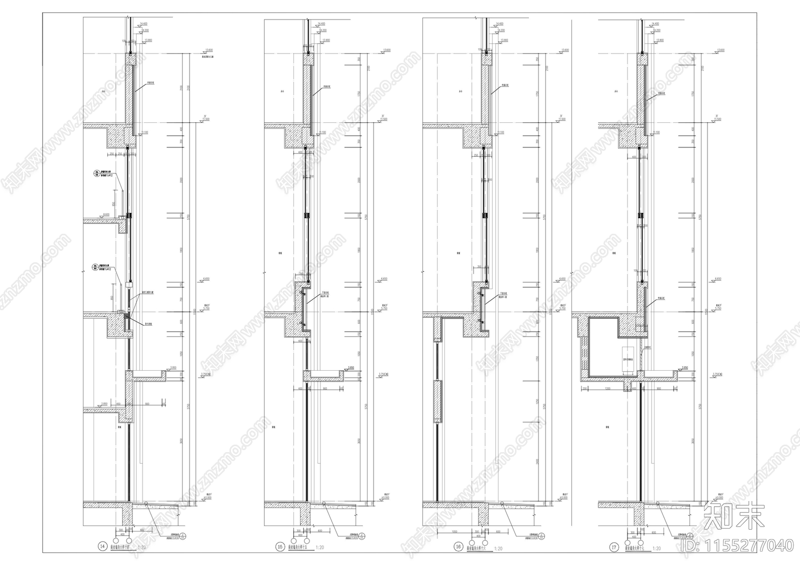 38个建筑墙身大样图施工图下载【ID:1155277040】