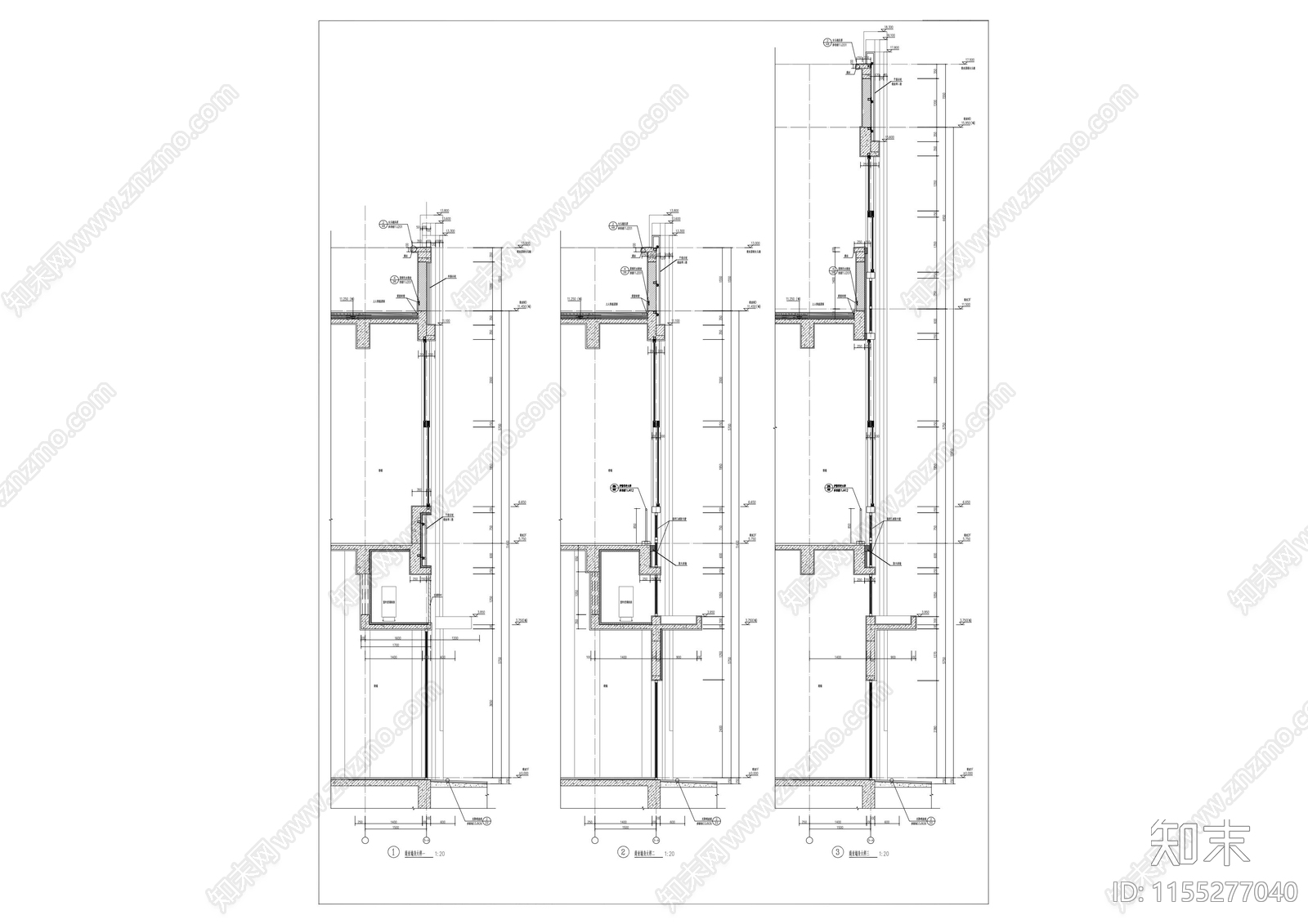 38个建筑墙身大样图施工图下载【ID:1155277040】