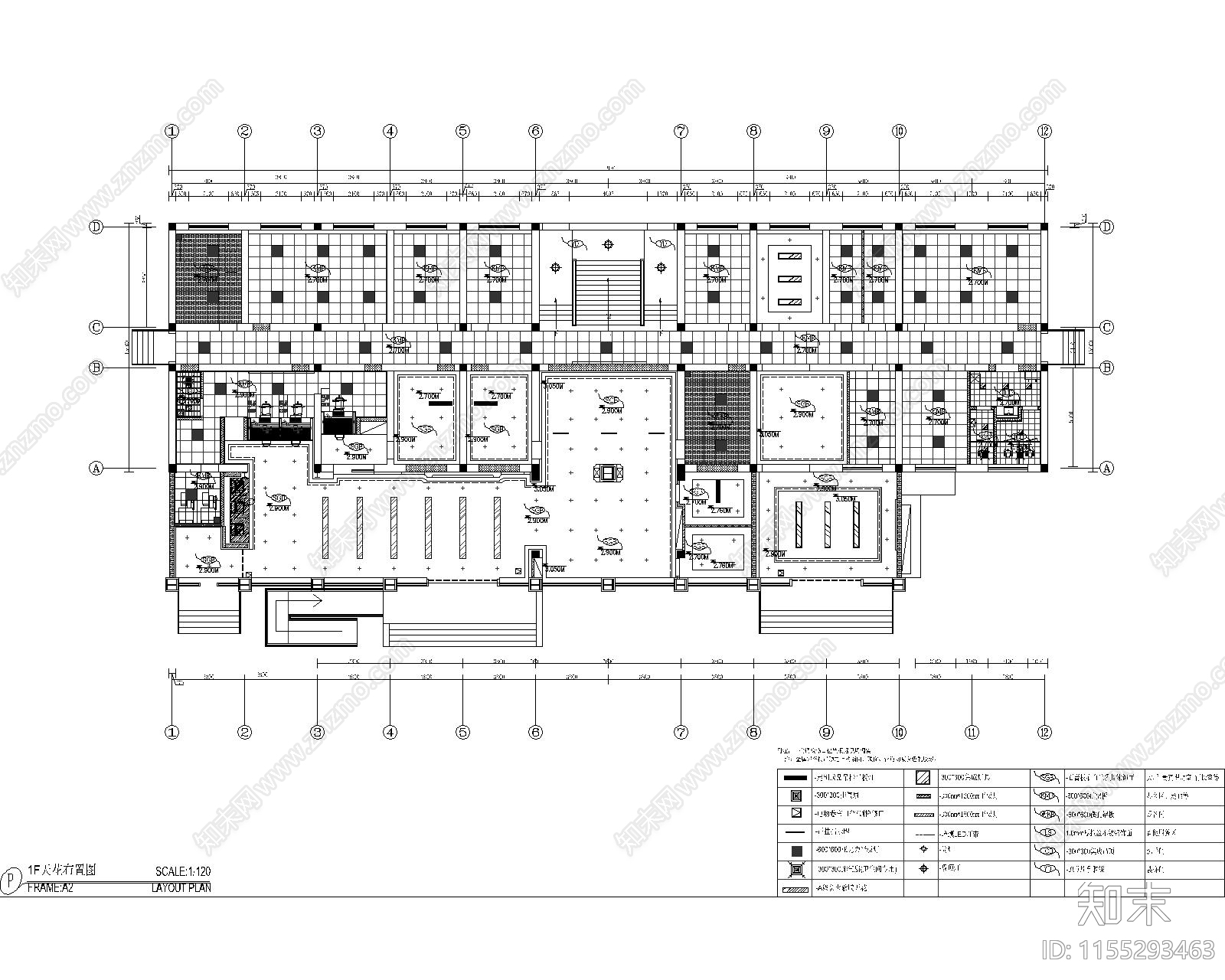 银行大楼cad施工图下载【ID:1155293463】