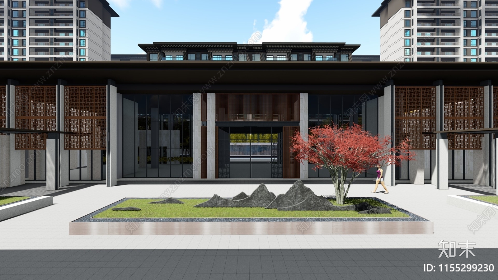 入口会客厅cad施工图下载【ID:1155299230】