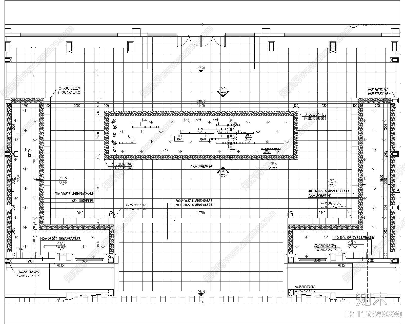 入口会客厅cad施工图下载【ID:1155299230】