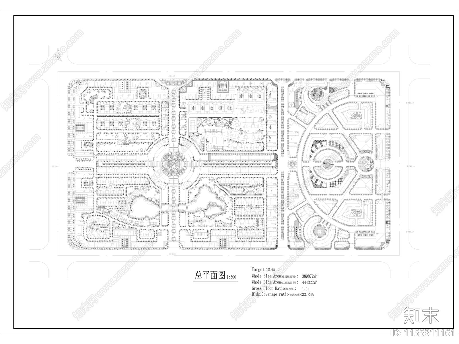 77套小区规划总图汇总施工图下载【ID:1155311161】