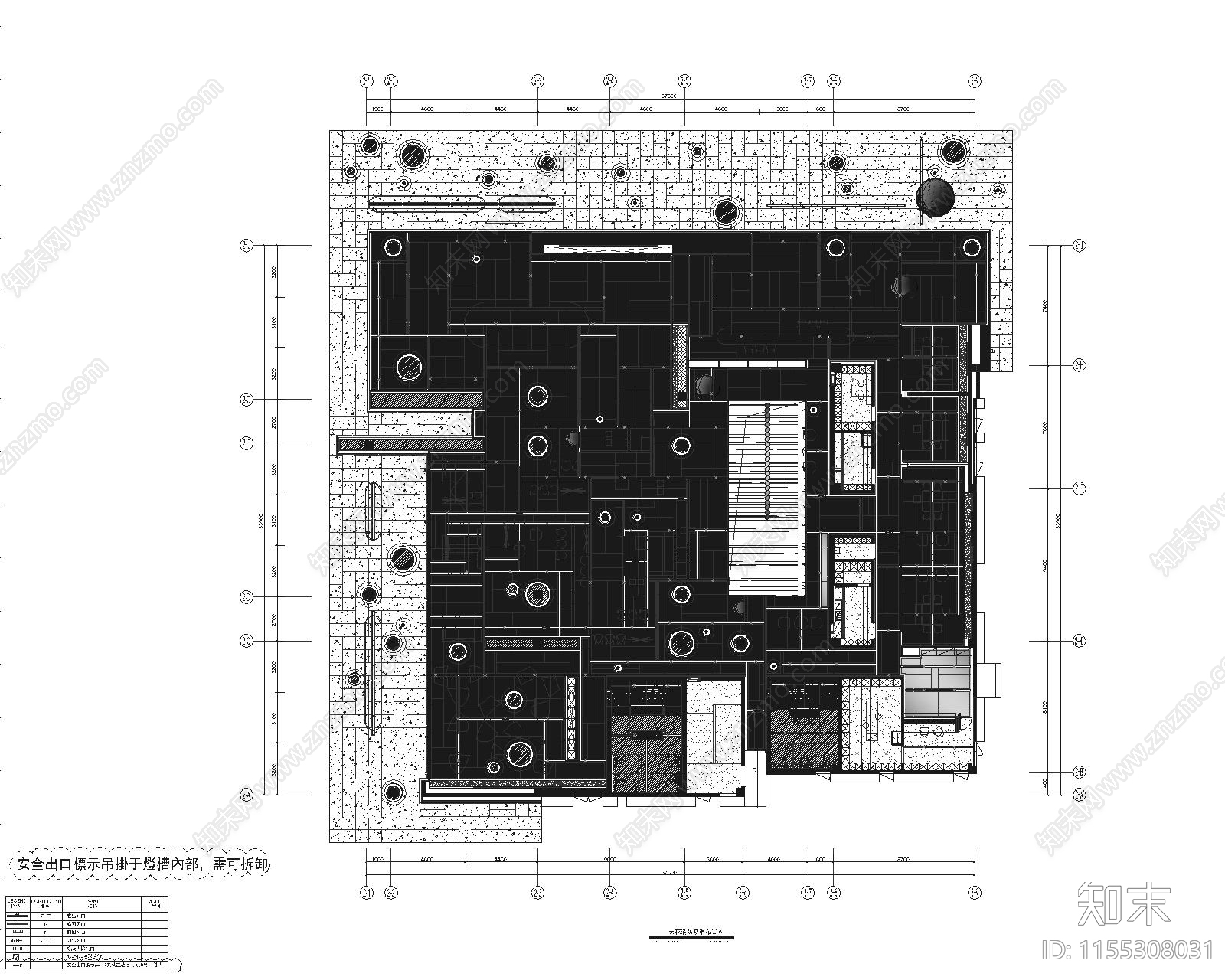 深圳某现代简约售楼cad施工图下载【ID:1155308031】