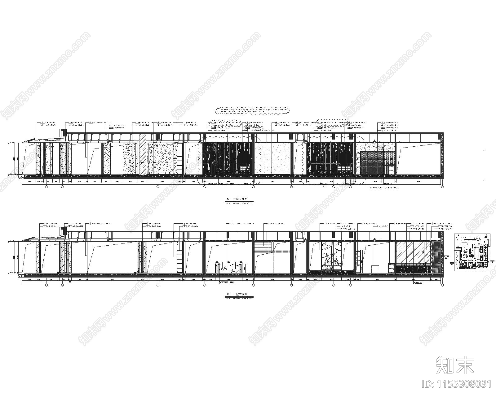 深圳某现代简约售楼cad施工图下载【ID:1155308031】