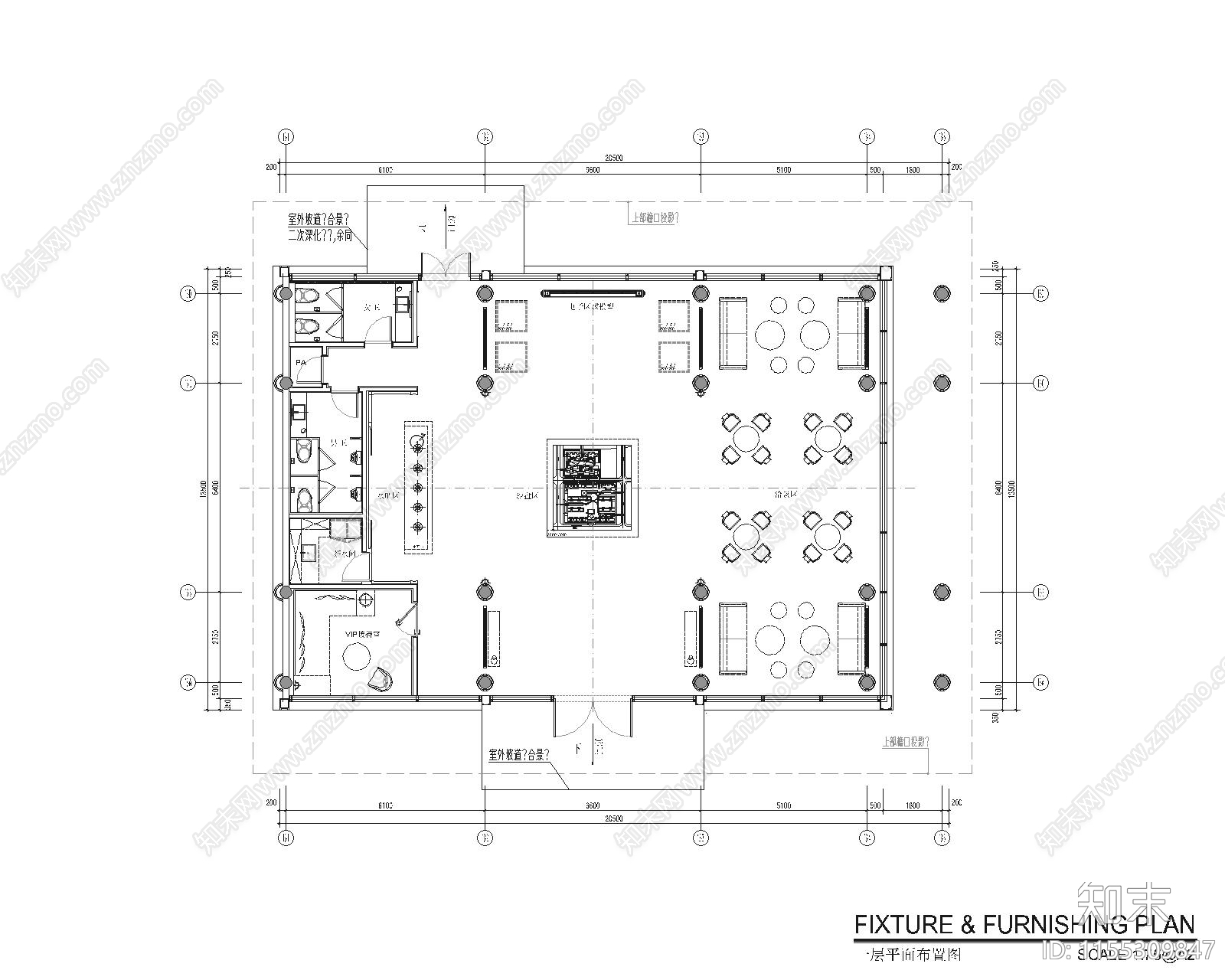 厦门某新中式售楼cad施工图下载【ID:1155309847】