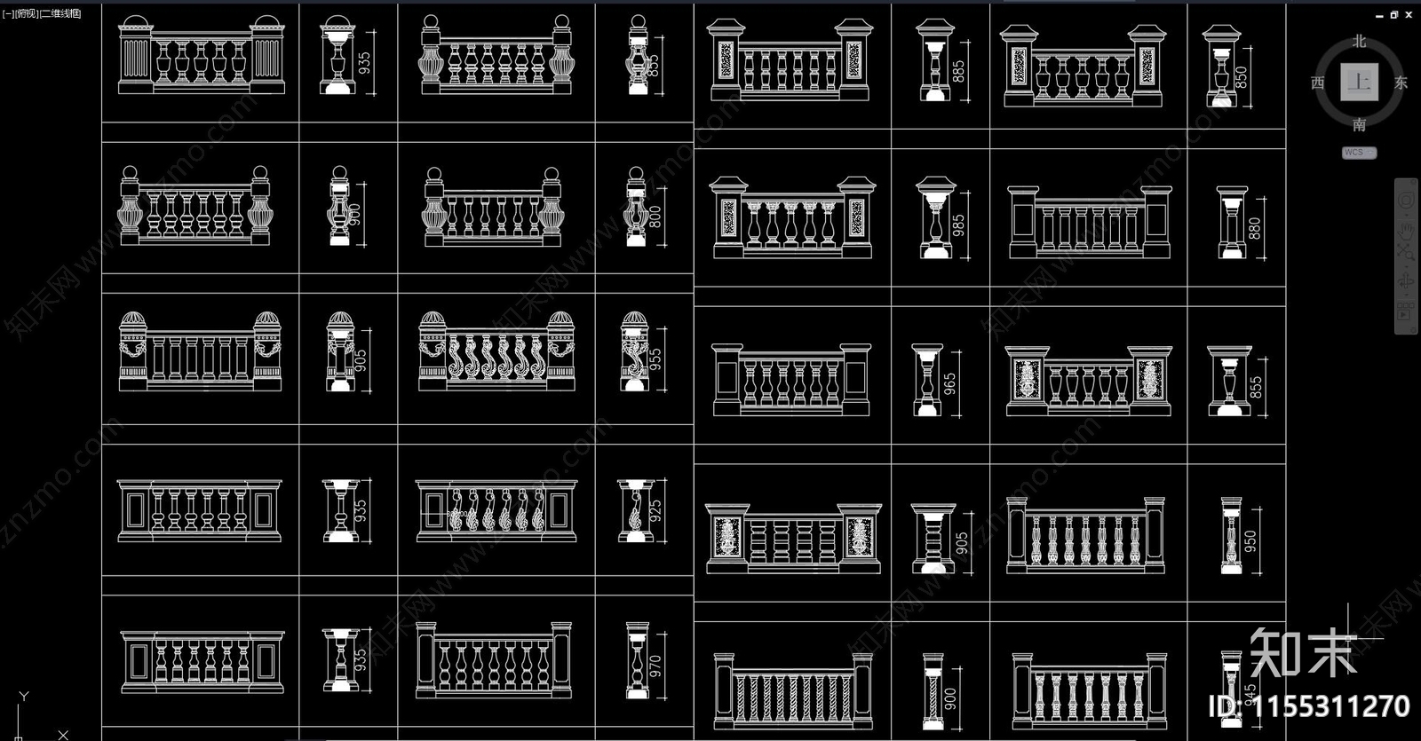 栏杆柱施工图下载【ID:1155311270】