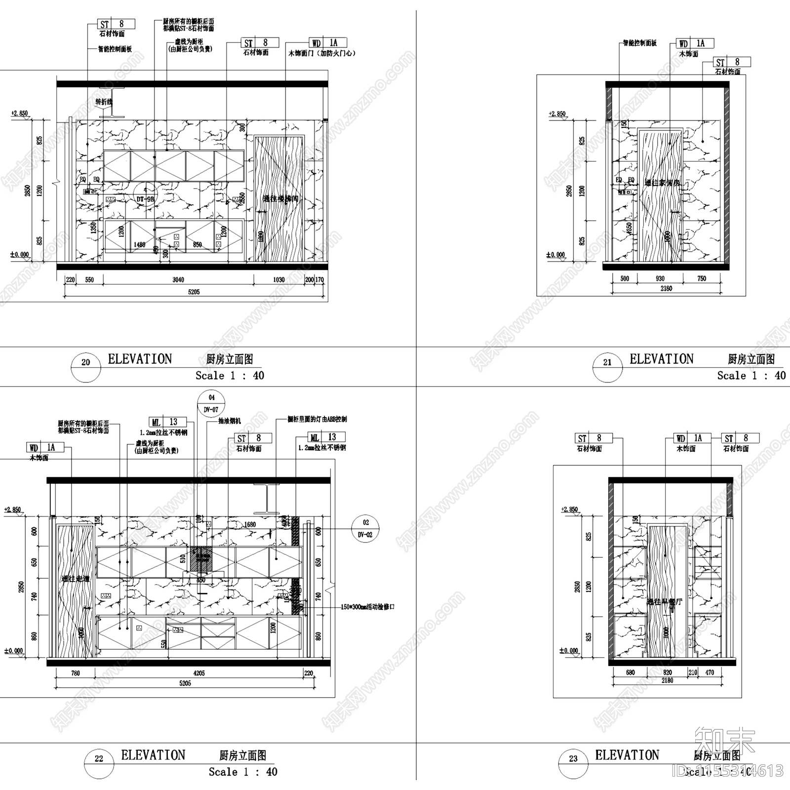 现代轻奢深圳湾壹号广场大平层室内家装cad施工图下载【ID:1155314613】