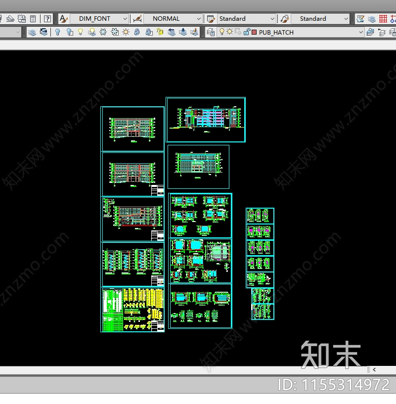 某教学楼建筑cad施工图下载【ID:1155314972】