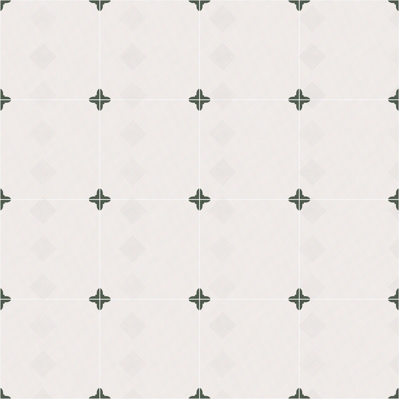 无缝复古北欧风墨绿色几何图案花砖贴图下载【ID:1155315012】