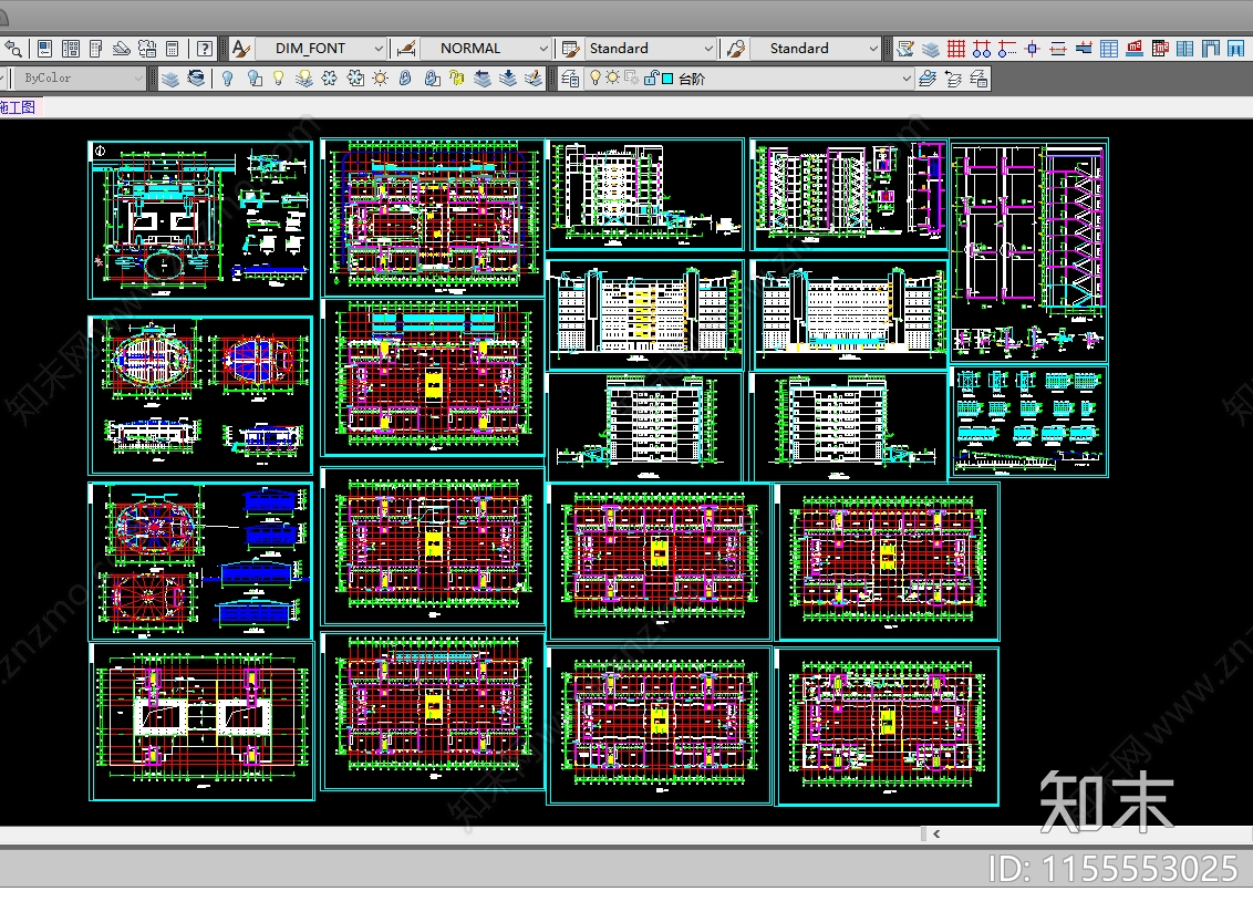 某教学楼cad施工图下载【ID:1155553025】