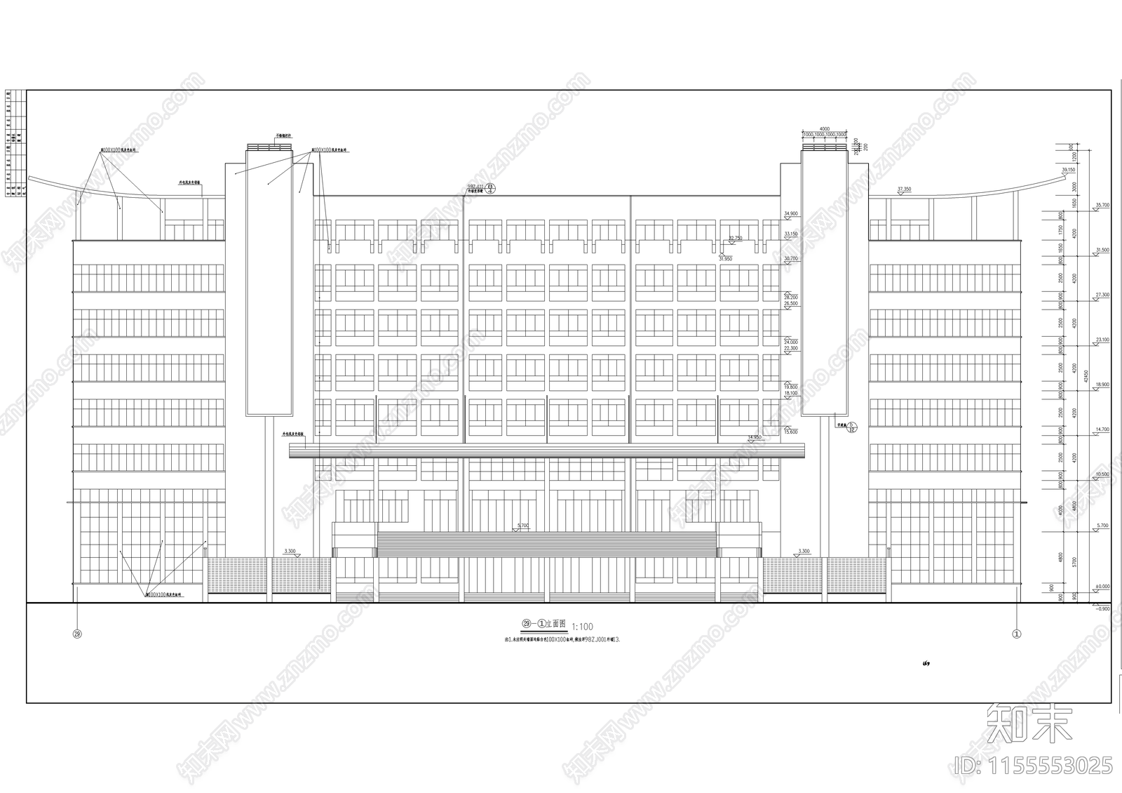 某教学楼cad施工图下载【ID:1155553025】