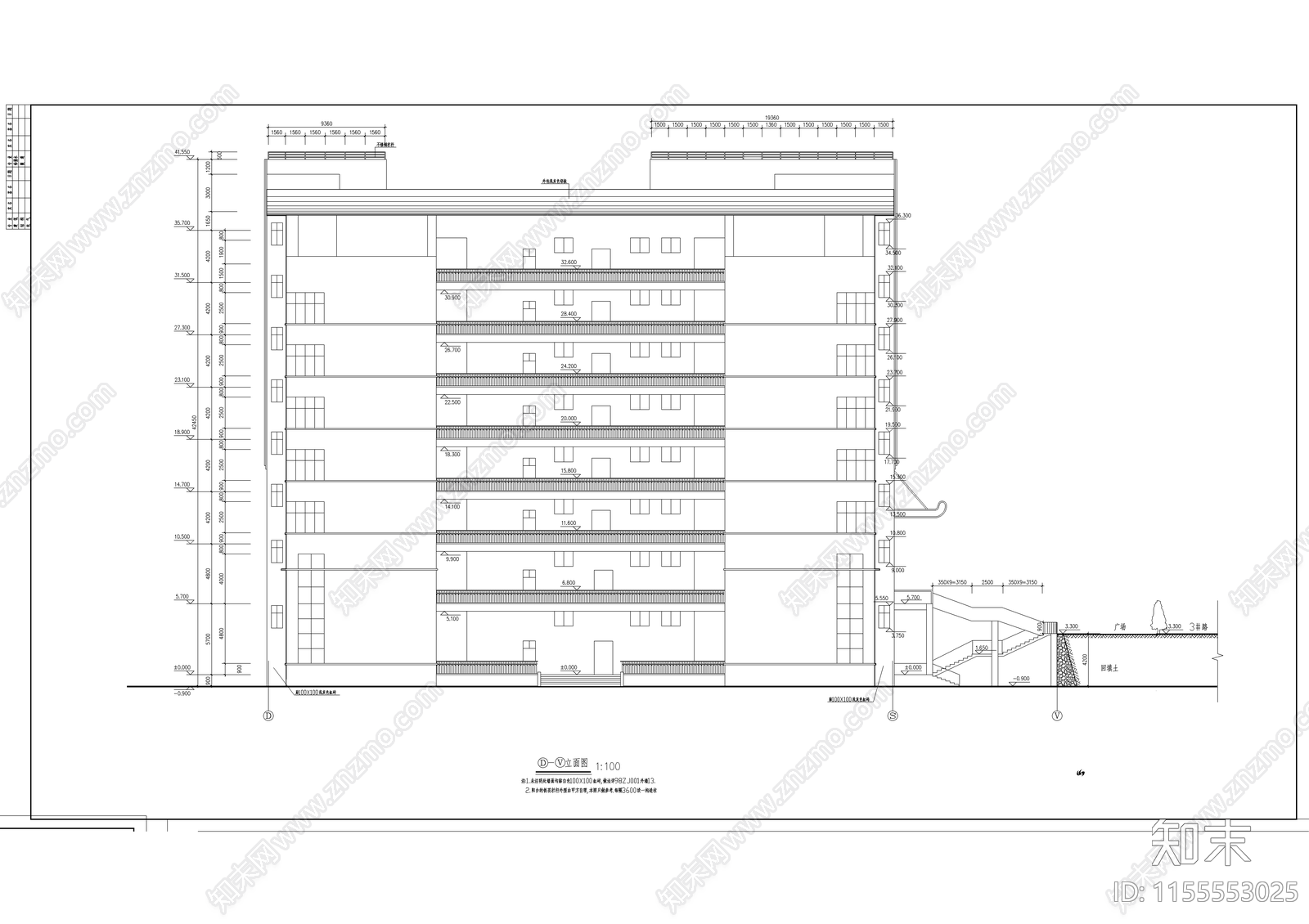 某教学楼cad施工图下载【ID:1155553025】