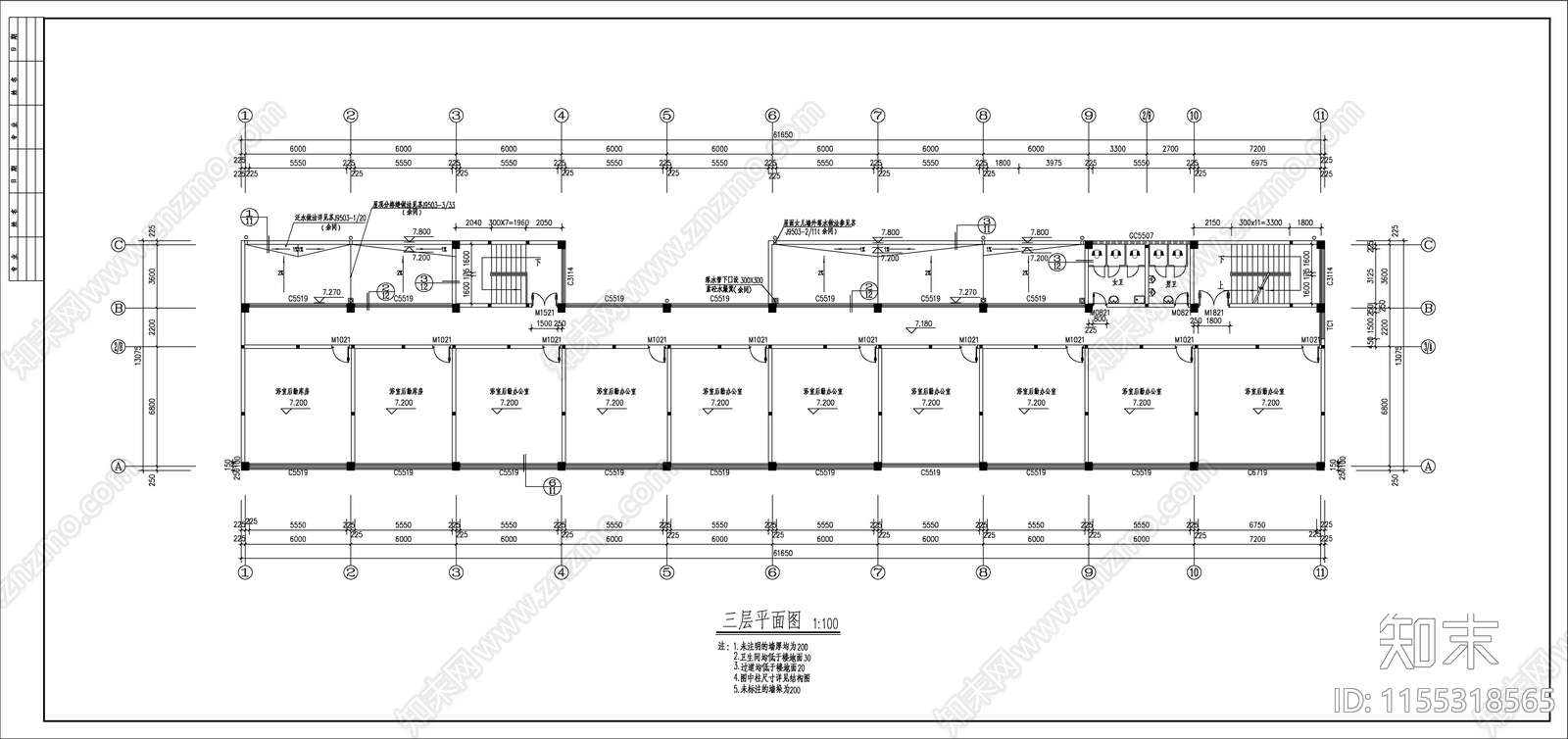 某学校大澡堂浴室施工图下载【ID:1155318565】