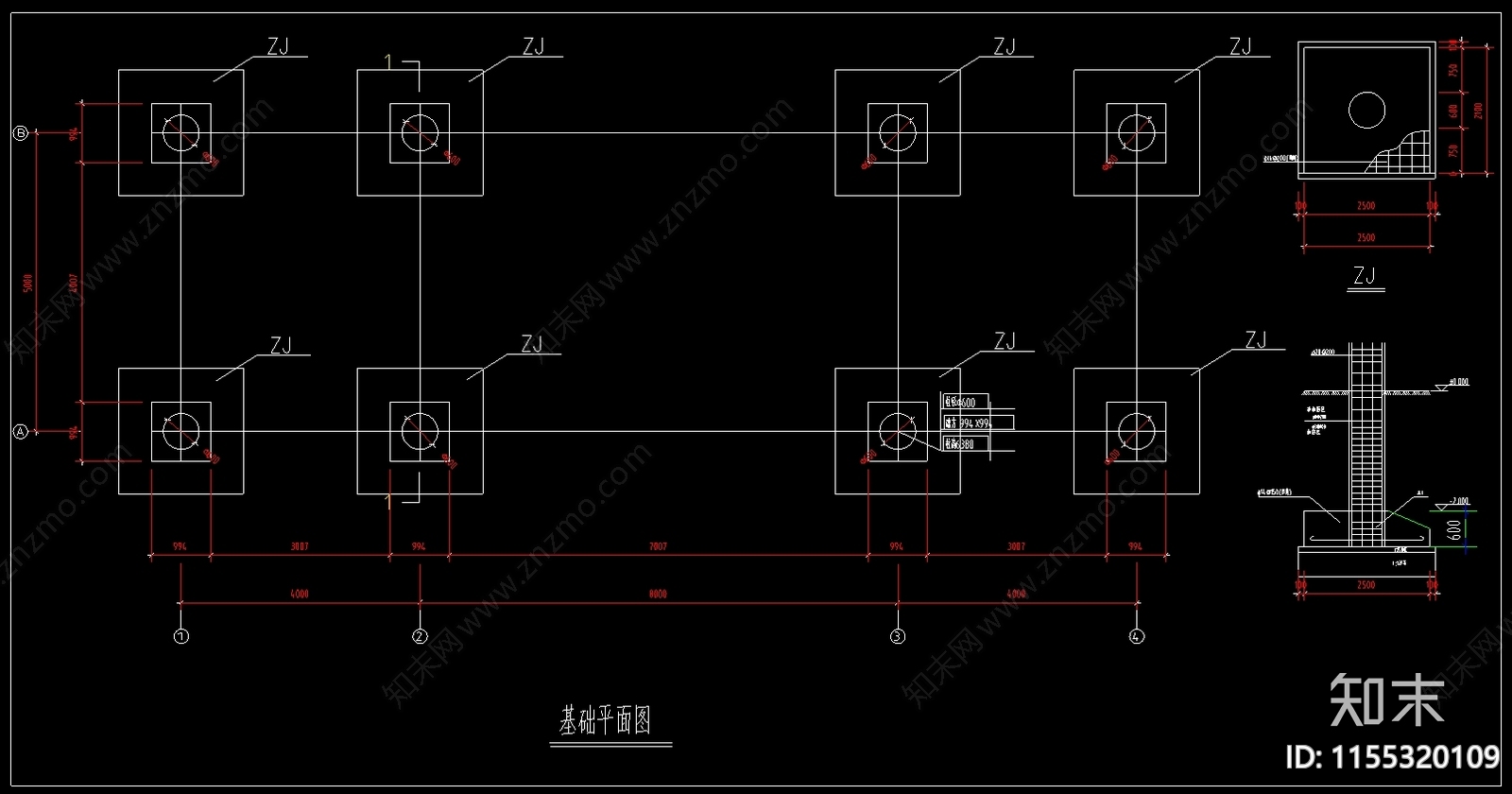 大型双排八柱牌楼建筑图纸cad施工图下载【ID:1155320109】