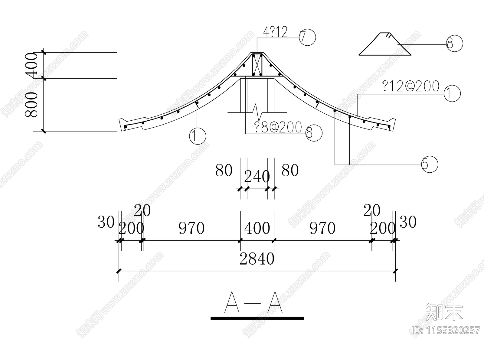 宅门牌楼建筑图纸cad施工图下载【ID:1155320257】