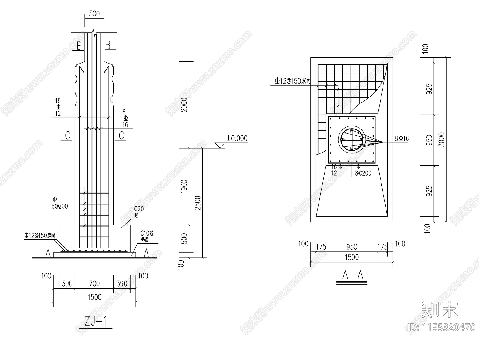 仿古四柱七楼牌楼建筑图纸cad施工图下载【ID:1155320470】