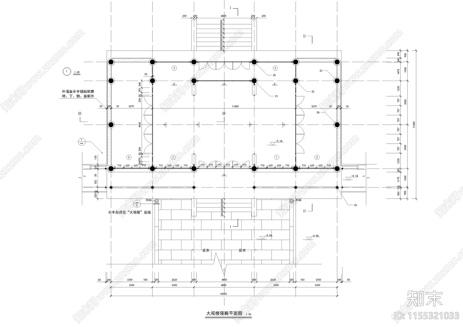 建筑观园楼古建图cad施工图下载【ID:1155321033】