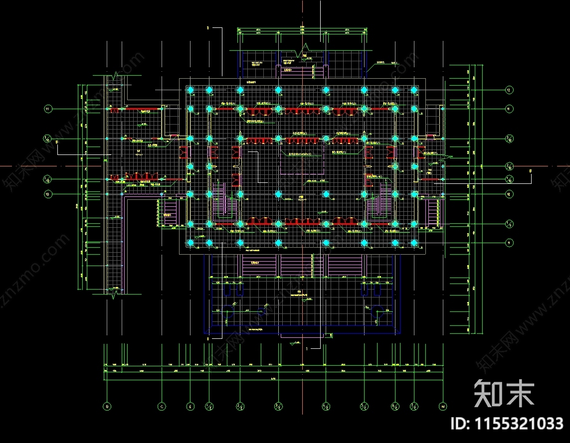 建筑观园楼古建图cad施工图下载【ID:1155321033】