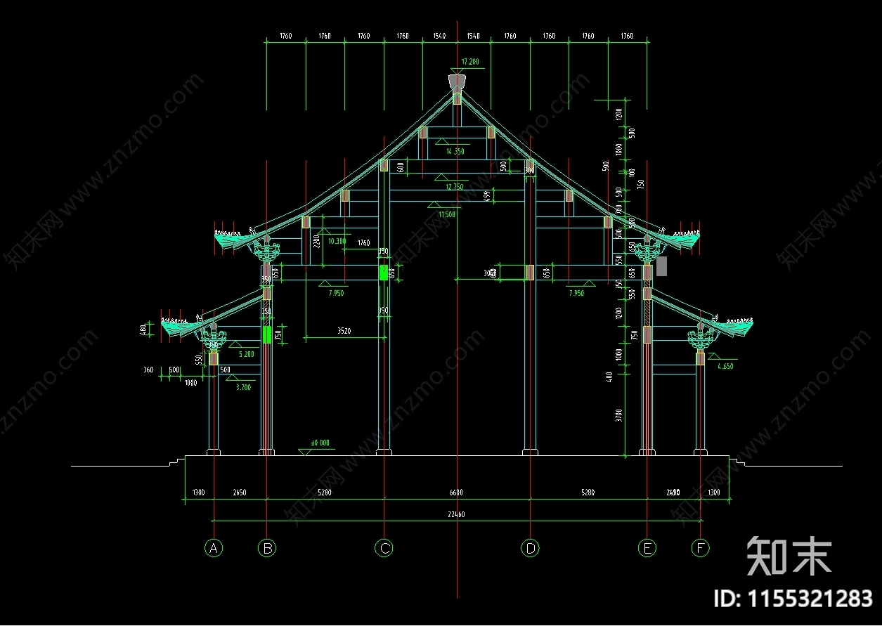 古建群cad施工图下载【ID:1155321283】