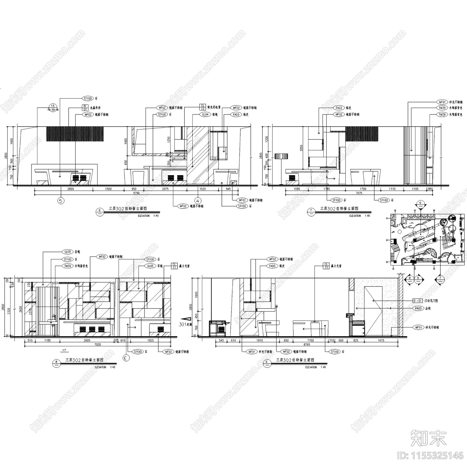 石家庄中宏集团KTV三期室内工装CAcad施工图下载【ID:1155325146】