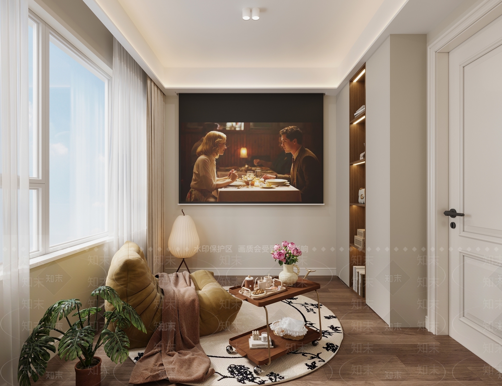 现代影音室3D模型下载【ID:1155325660】