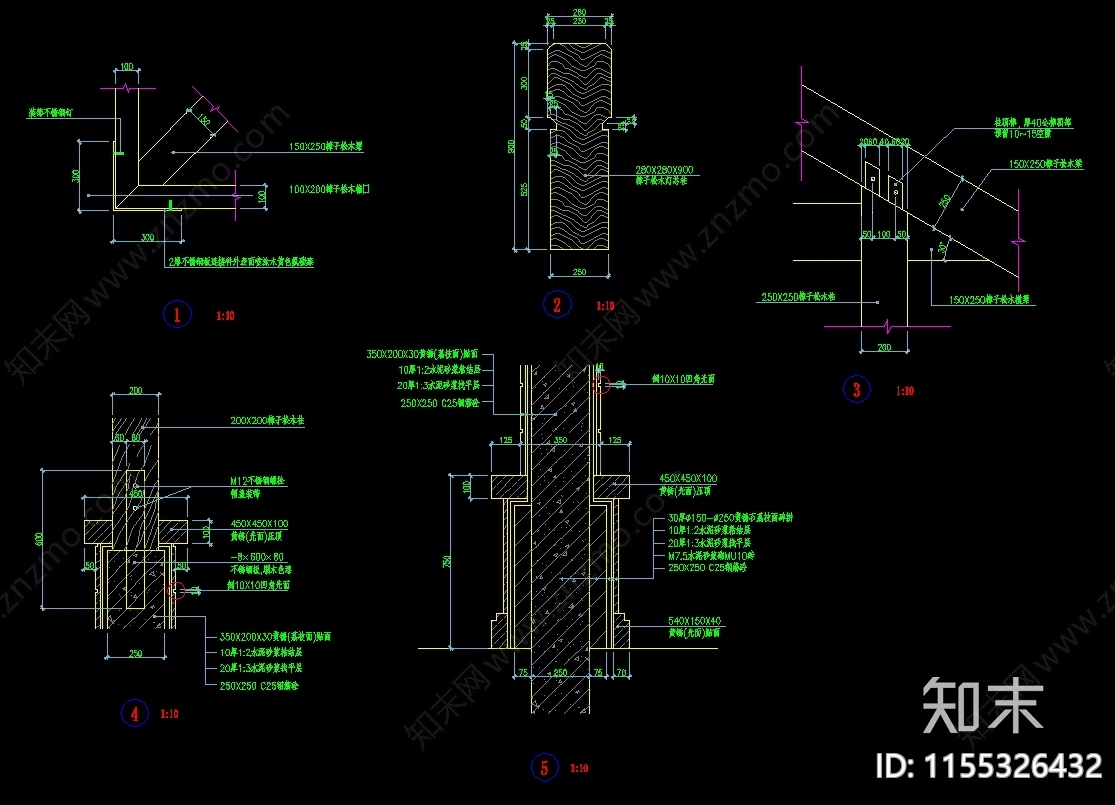 木亭cad施工图下载【ID:1155326432】