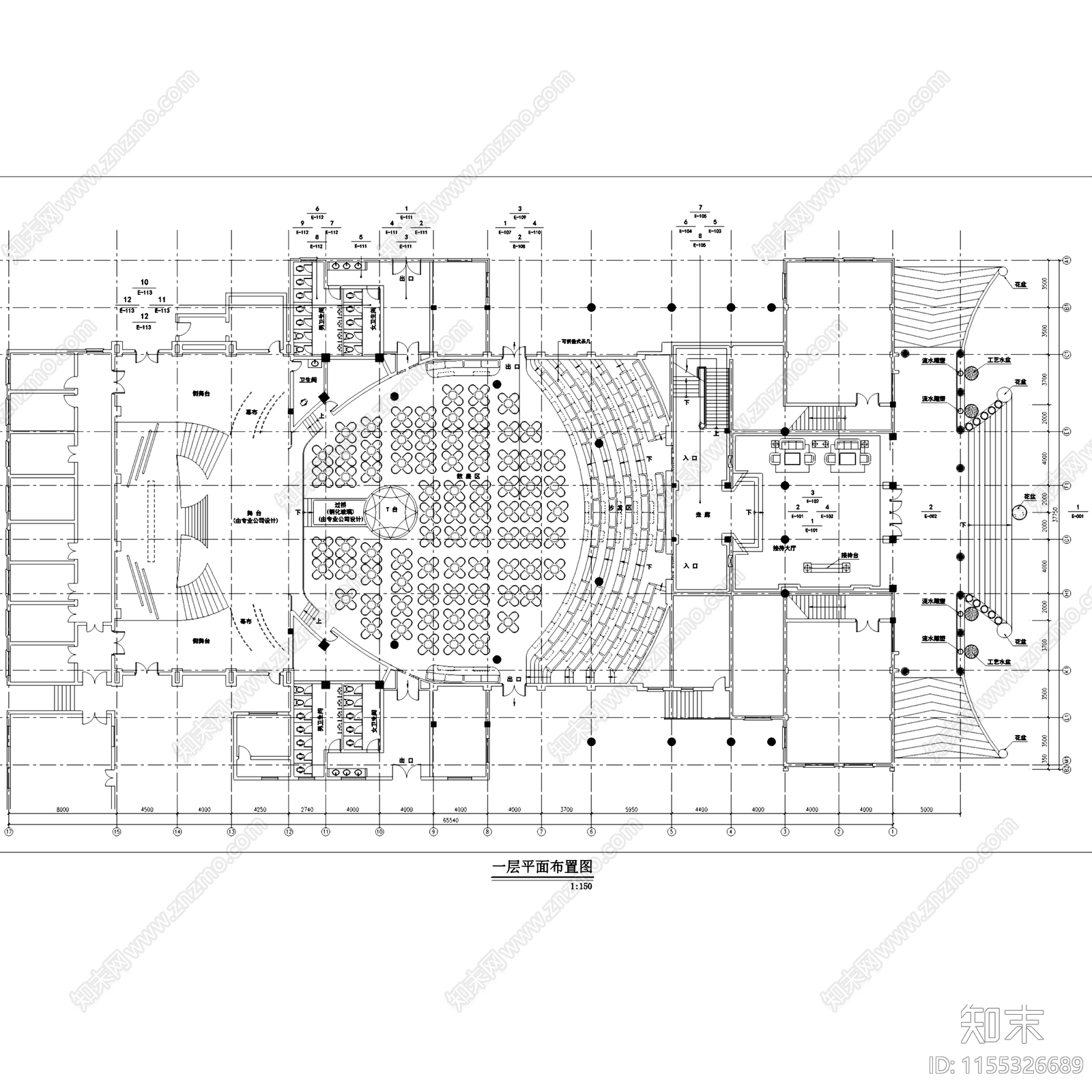 株洲环洲音乐舞台室内装饰CAcad施工图下载【ID:1155326689】