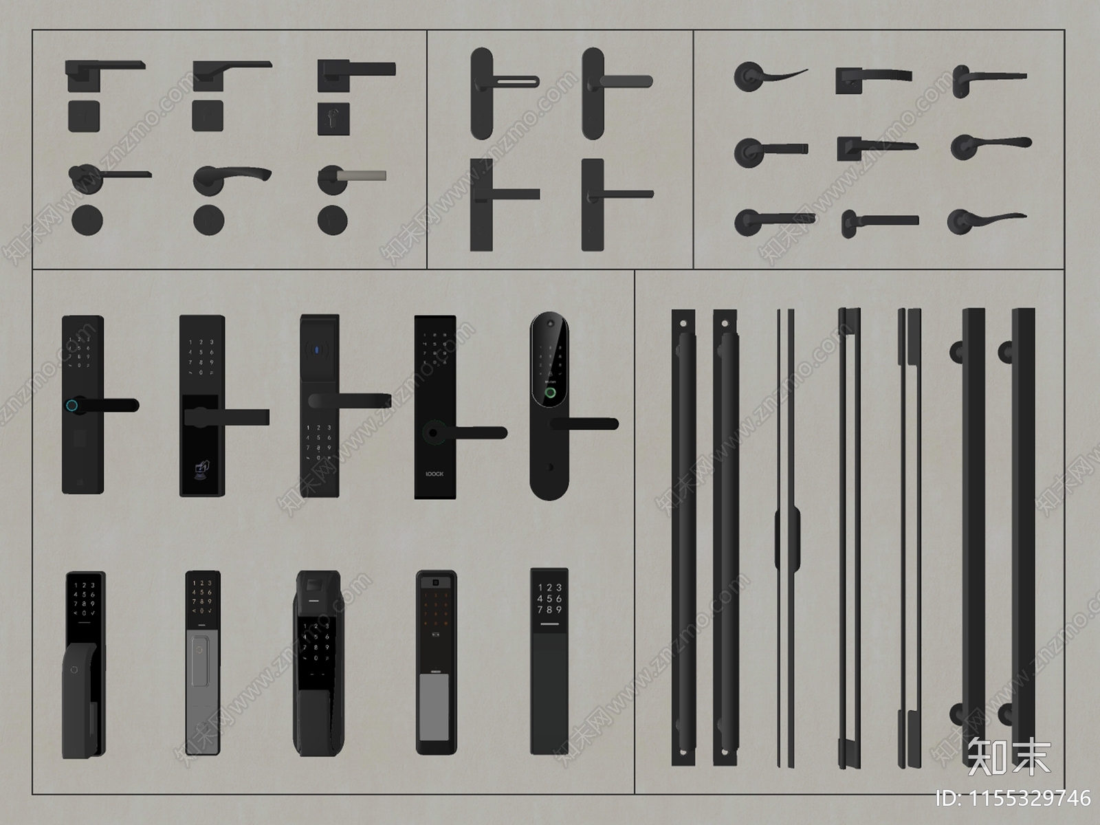 现代门把手SU模型下载【ID:1155329746】