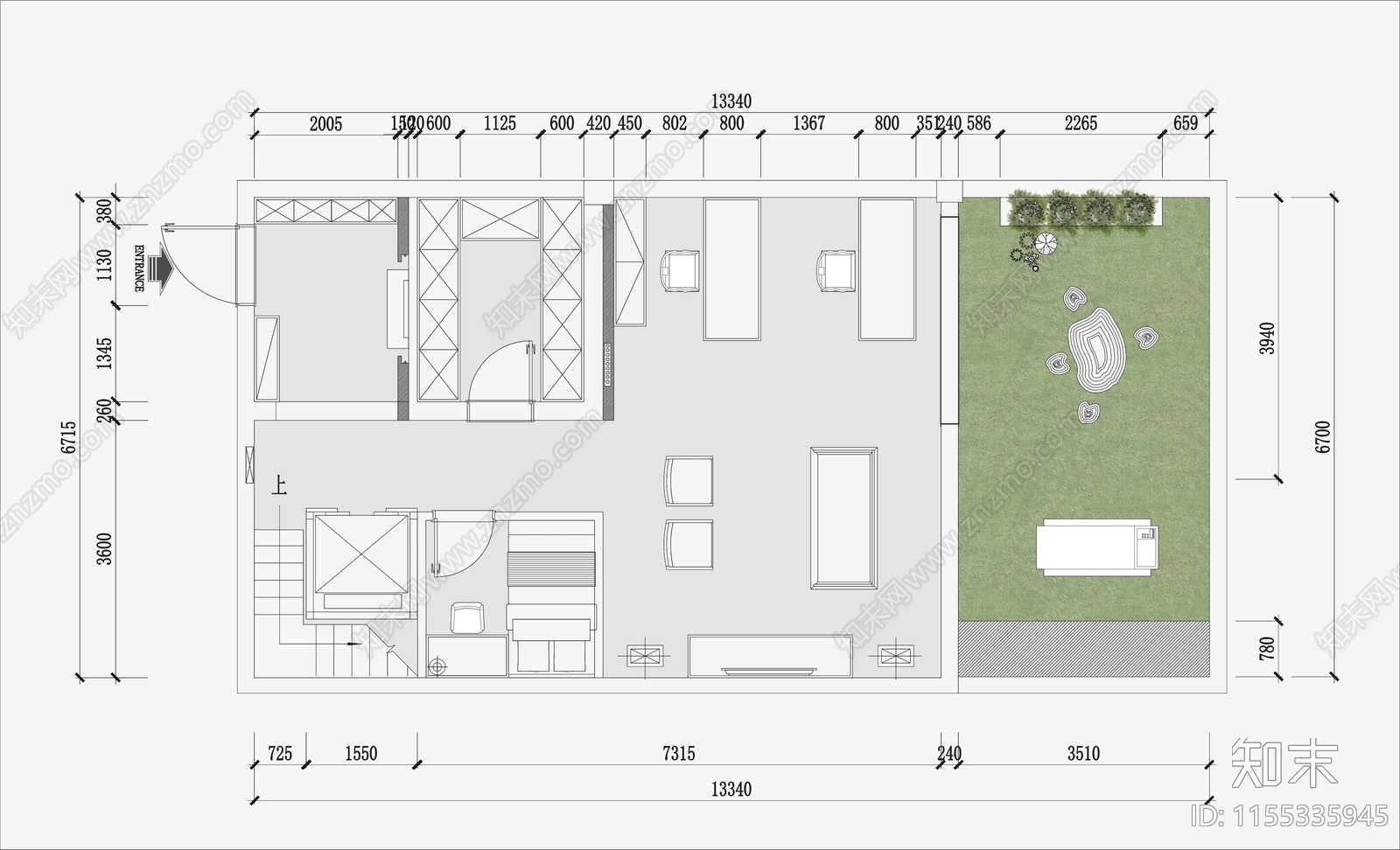 14层别墅室内平面布置图施工图下载【ID:1155335945】