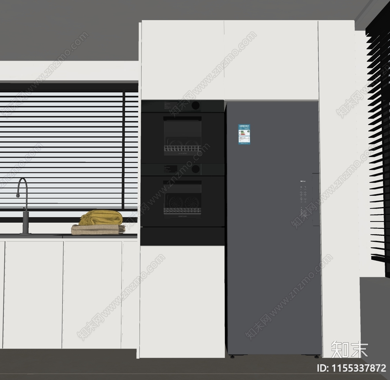 SAMNG现代冰箱柜SU模型下载【ID:1155337872】