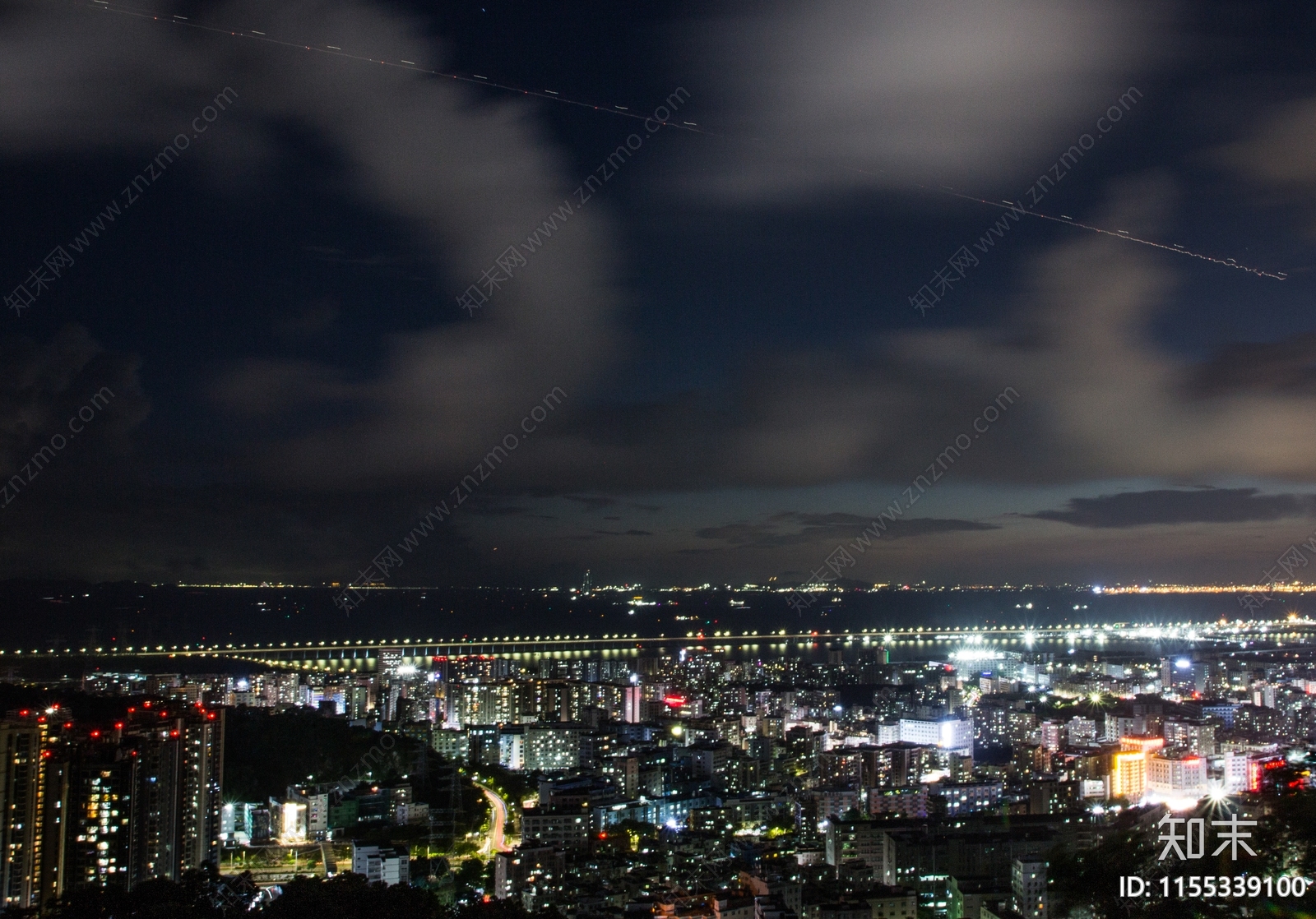 夜晚城市天空外景贴图下载【ID:1155339100】