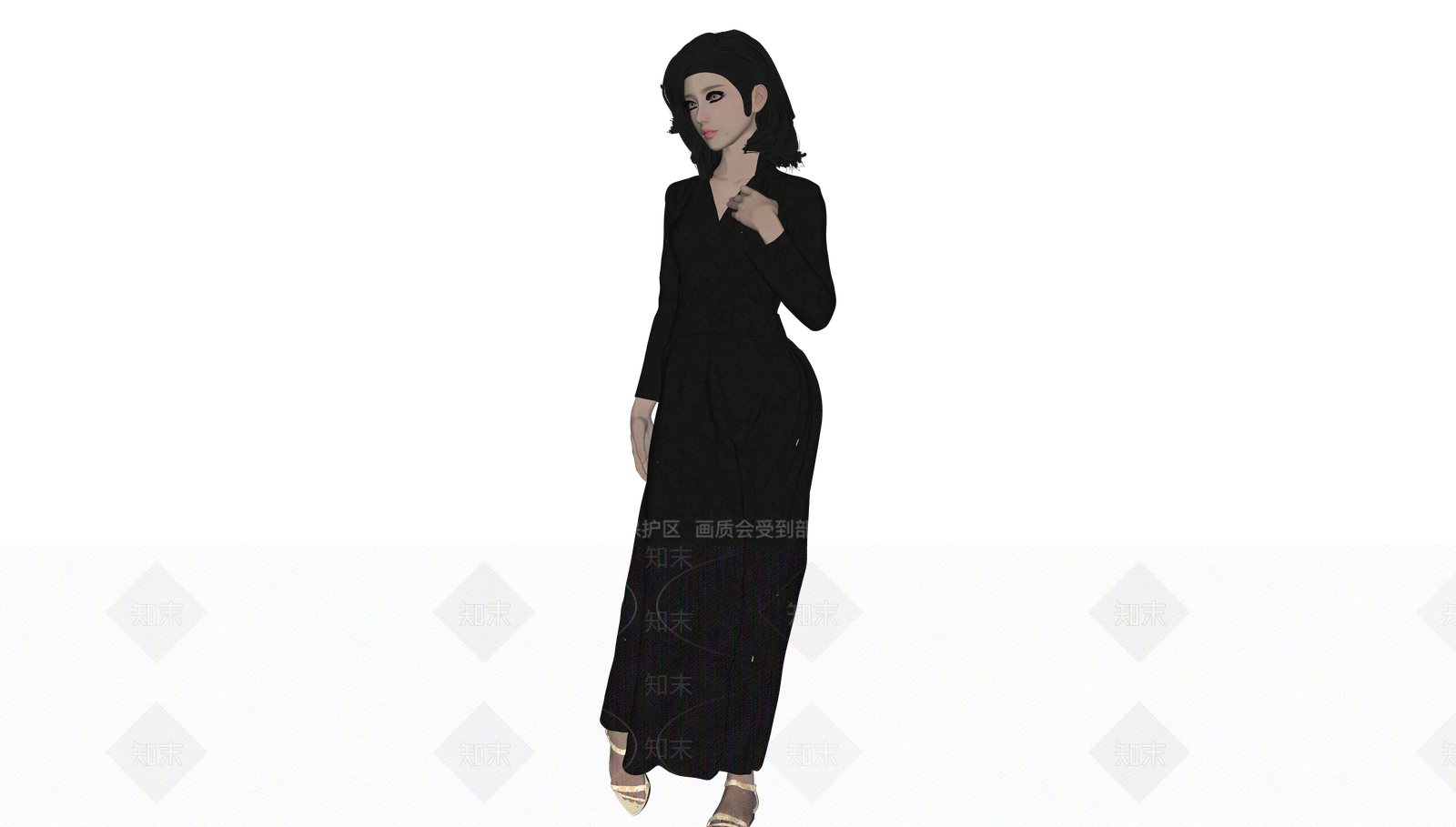 女人SU模型下载【ID:1155340463】