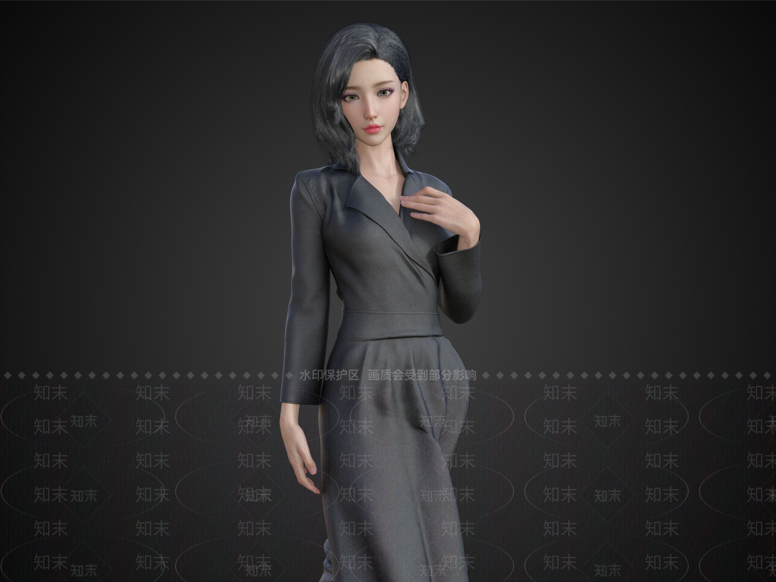 女人SU模型下载【ID:1155340463】