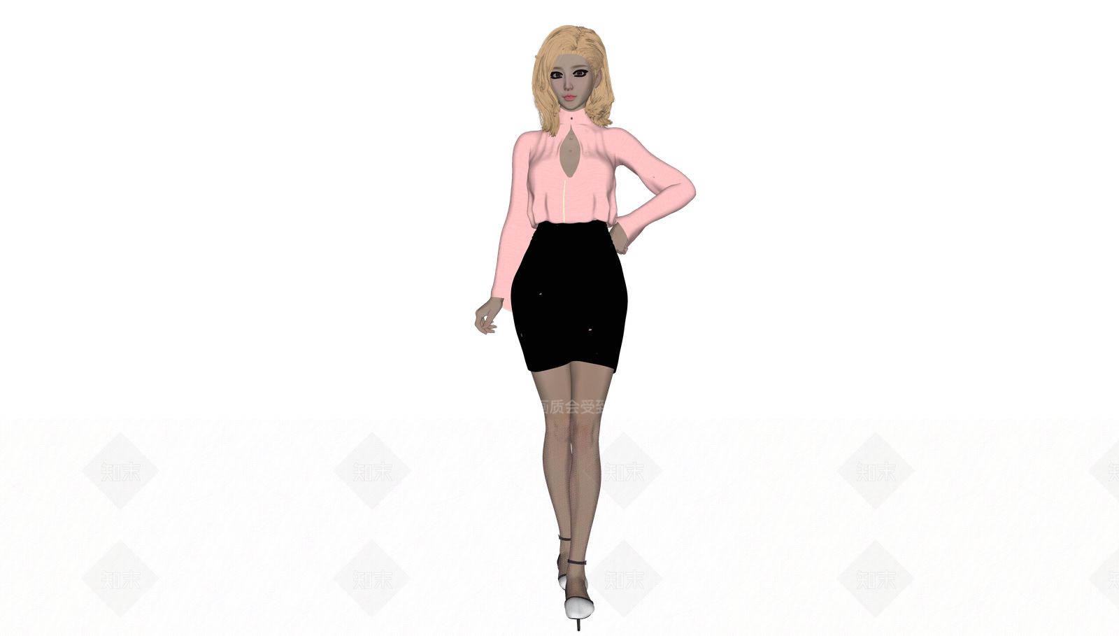 女人SU模型下载【ID:1155340667】