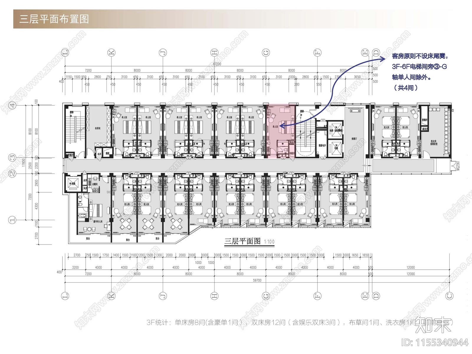 黄冈帅府铂雅酒店室内cad施工图下载【ID:1155340944】